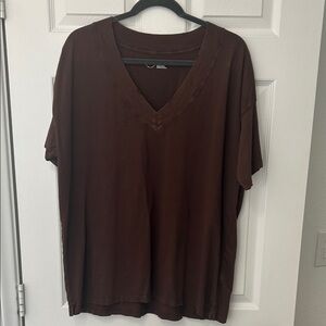 Aerie Brown Short Sleeve Tee
